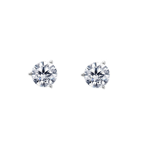 14k Gold Three Prong Martini Studs  Diamond Earrings 0.20 Cttw Brilliant Cut  White Yellow Gold For Women Mauli Jewels