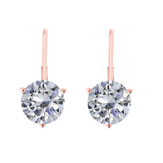 0.40 Ct Lab Grown Diamond Martini Liver back Dangle Drop Earrings for Women In14k  White Yellow Rose Gold Mauli Jewels