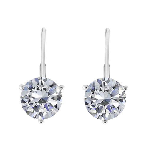 1.00 Ct Lab Grown Diamond Martini Liver back Dangle Drop Earrings for Women In14k  White Yellow Rose Gold Mauli Jewels