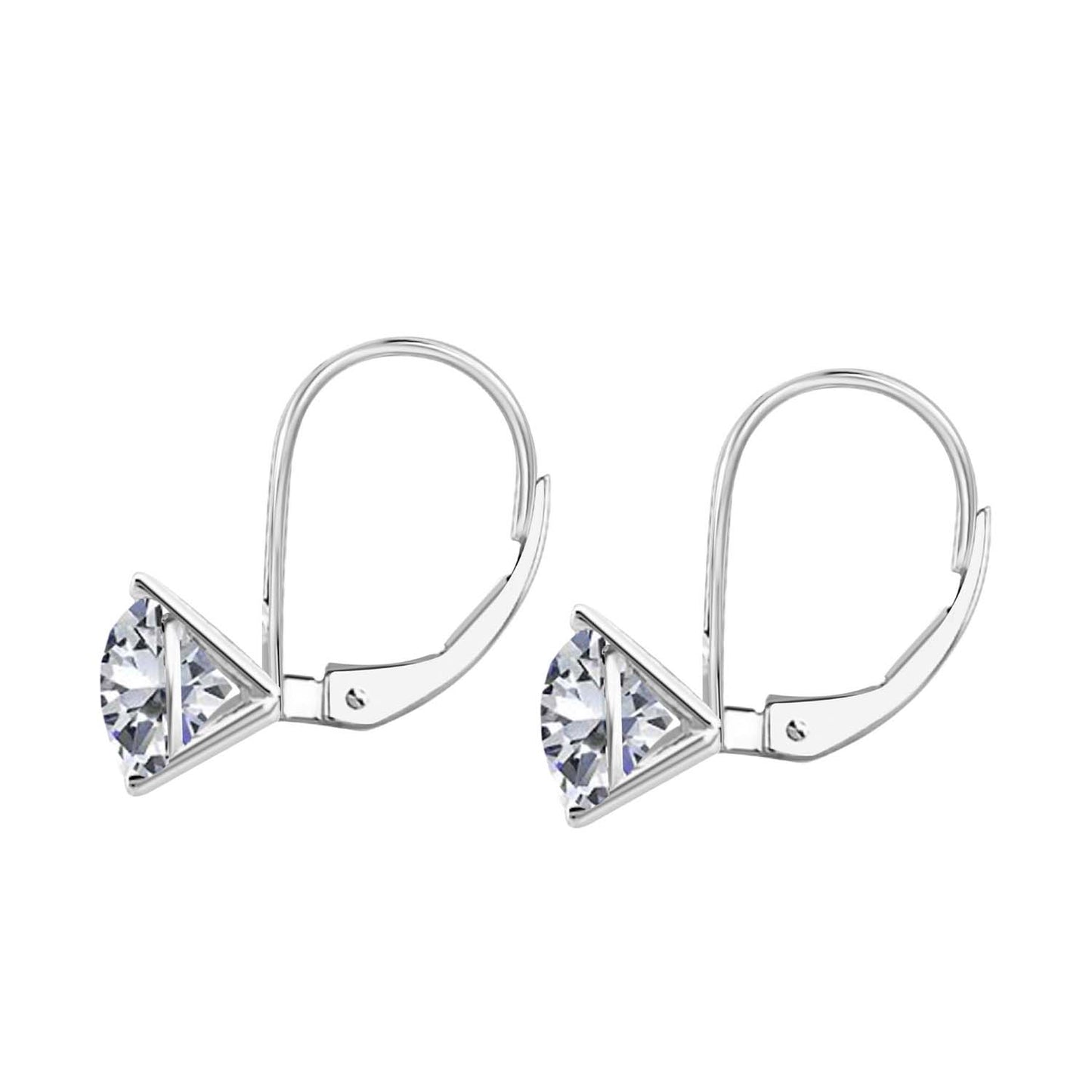 0.20 Ct Lab Grown Diamond Martini Liver back Dangle Drop Earrings for Women In14k  White Yellow Rose Gold