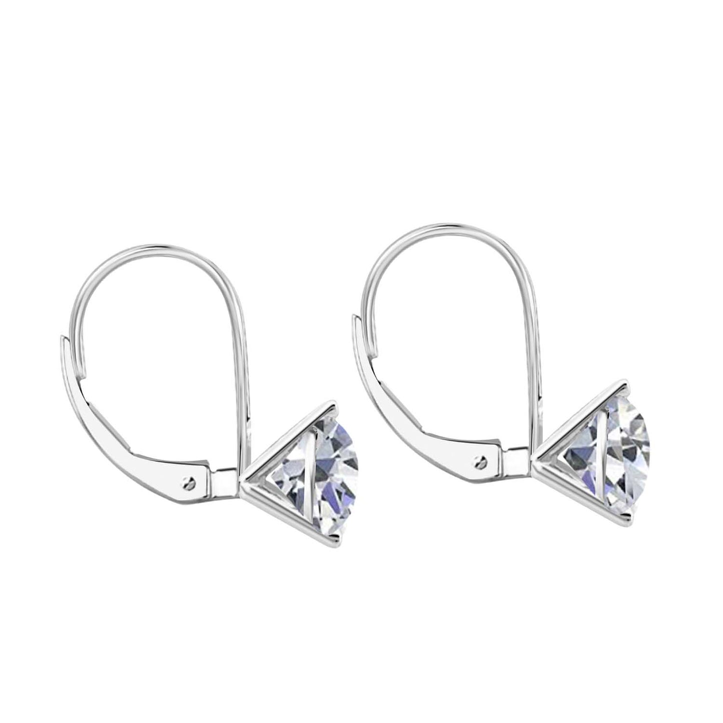 0.20 Ct Lab Grown Diamond Martini Liver back Dangle Drop Earrings for Women In14k  White Yellow Rose Gold