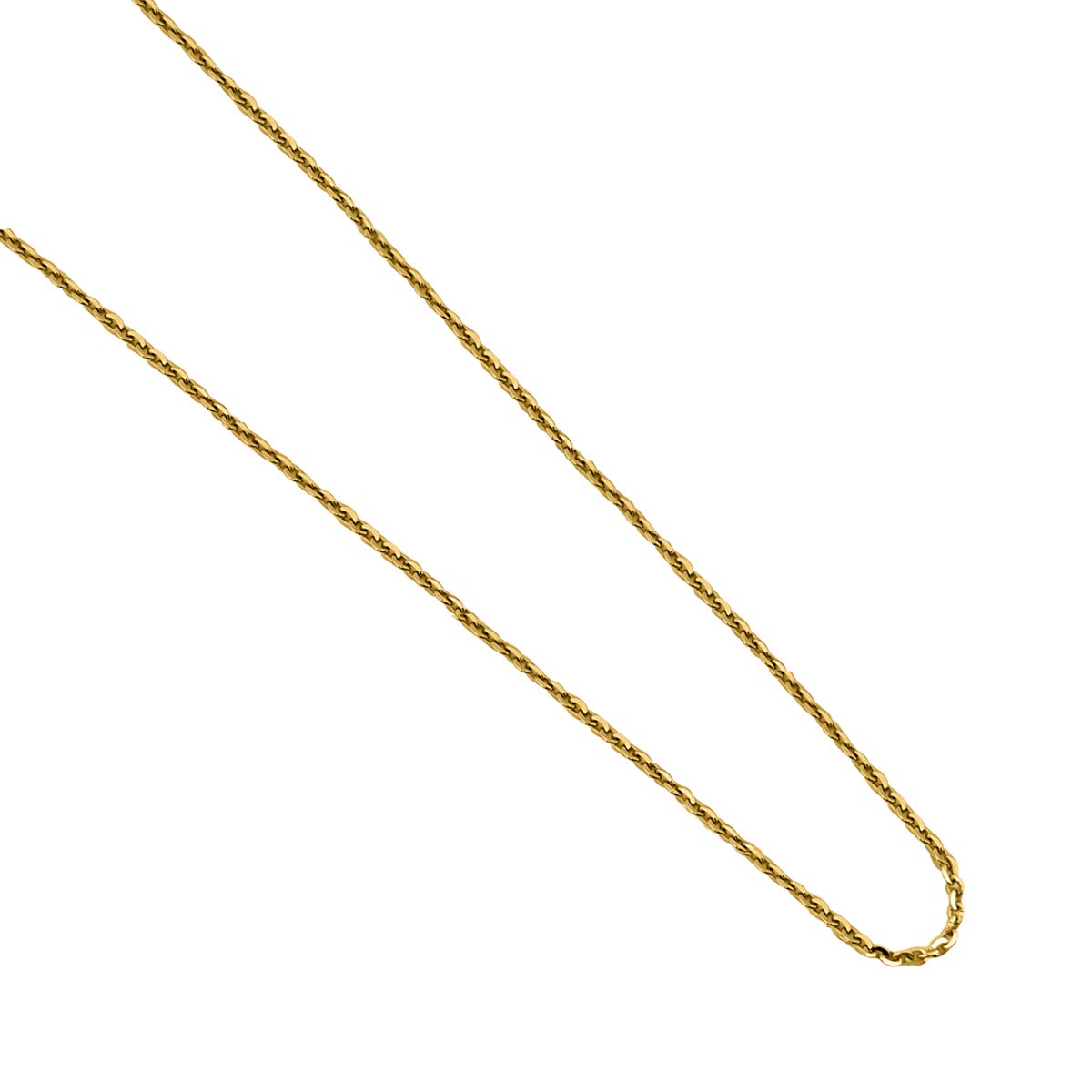 MauliJewels 1.4MM Flat Link Cable Chain/ 14K Yellow Gold / 925 Sterling Silver/Italian Made/ 18" Necklace/Cable Chain