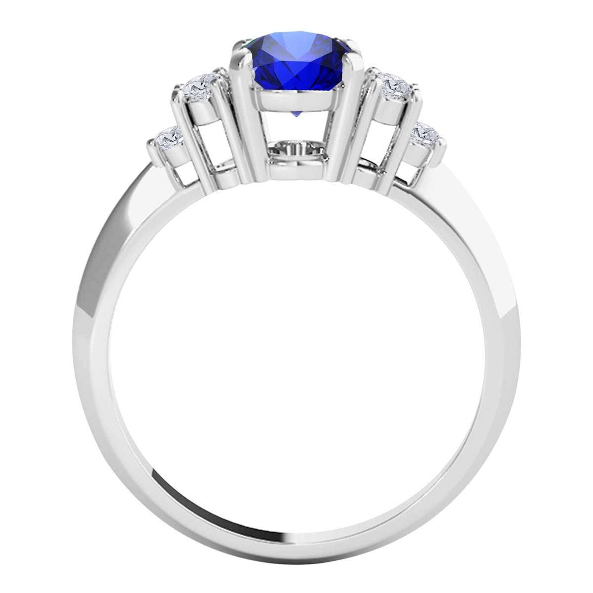 Mauli Jewels: Exquisite 1.05 Carat Oval Shape Tanzanite & Round White Diamond Gemstone Ring with Prong-Setting Design in 10K White, Yellow, and Rose Gold