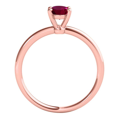 Mauli Jewels 1.75 Carat Oval-Shaped Ruby Gemstone Solitaire Ring in 14K White, Yellow, and Rose Gold Mauli Jewels