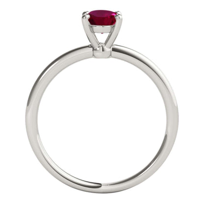 Mauli Jewels 1.75 Carat Oval-Shaped Ruby Gemstone Solitaire Ring in 14K White, Yellow, and Rose Gold Mauli Jewels