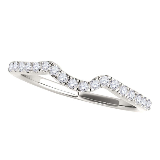MauliJewels 0.12 Carat Lab Grown Diamond Wedding Band for Women, 10K White or Yellow Gold, 20 Stone Round Cut Prong Set Bridal Ring