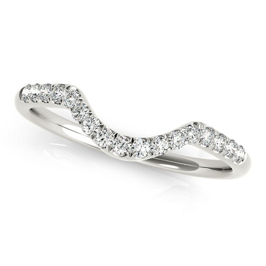 MauliJewels 0.20 CT Lab Grown Diamond Wedding Band for Women, 10K White or Yellow Gold, 17 Stone Round Cut Prong Set Bridal Ring