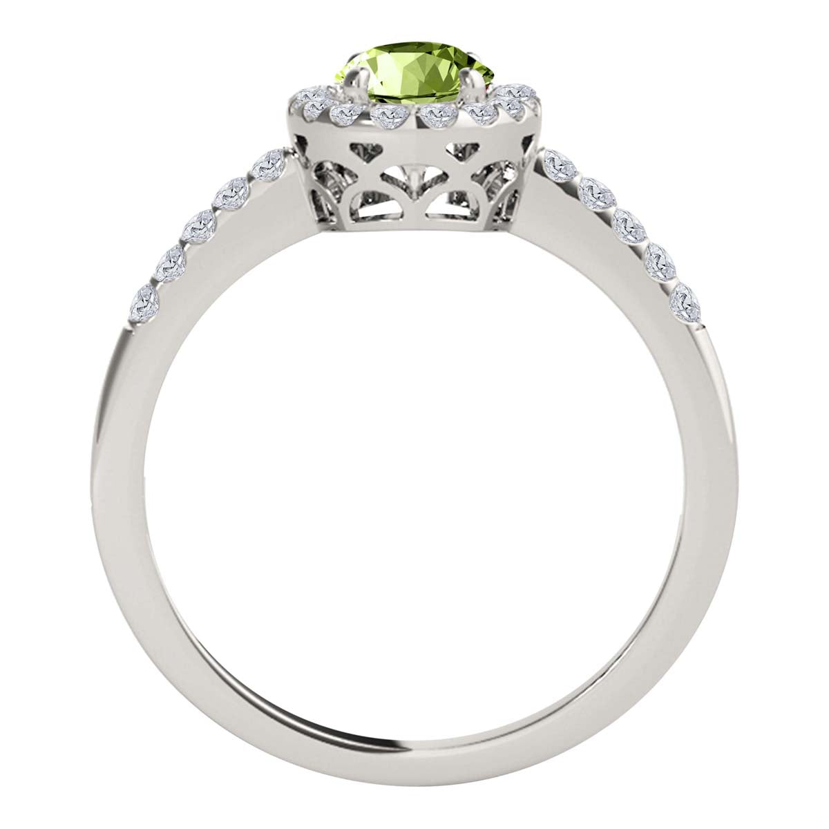 Mauli Jewels Green Amethyst Ring for Women in 10K Rose, White and Yellow Gold, 2.50 Carat Oval Green Amethyst and Diamond Ring, Antique Style Gemstone Ring, Birthstone Jewelry Gift (Copy) - Mauli Jewels