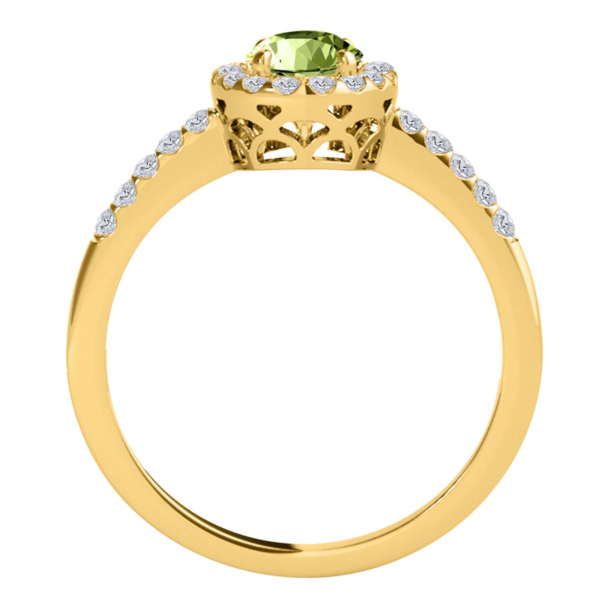 Mauli Jewels Green Amethyst Ring for Women in 10K Rose, White and Yellow Gold, 2.50 Carat Oval Green Amethyst and Diamond Ring, Antique Style Gemstone Ring, Birthstone Jewelry Gift (Copy) - Mauli Jewels