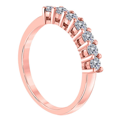 Radiant Royalty: Finger Rings for Women: Luxurious 7-Diamond Crown Ring with total 1 Carat Natural White Diamonds in 10K Yellow, White, and Rose Gold - Ideal for Engagement, Anniversary, and Special Occasions - MauliJewels