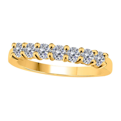 Radiant Royalty: Finger Rings for Women: Luxurious 7-Diamond Crown Ring with total 1 Carat Natural White Diamonds in 10K Yellow, White, and Rose Gold - Ideal for Engagement, Anniversary, and Special Occasions - MauliJewels