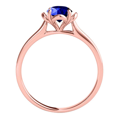 0.45 Carat Solitaire Tanzanite Engagement Wedding Ring In 10K Solid Rose White & Yellow Gold