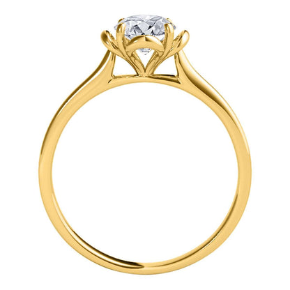 0.35 Carat Solitaire White Diamond Engagement Wedding Ring In 10K Solid Rose White & Yellow Gold