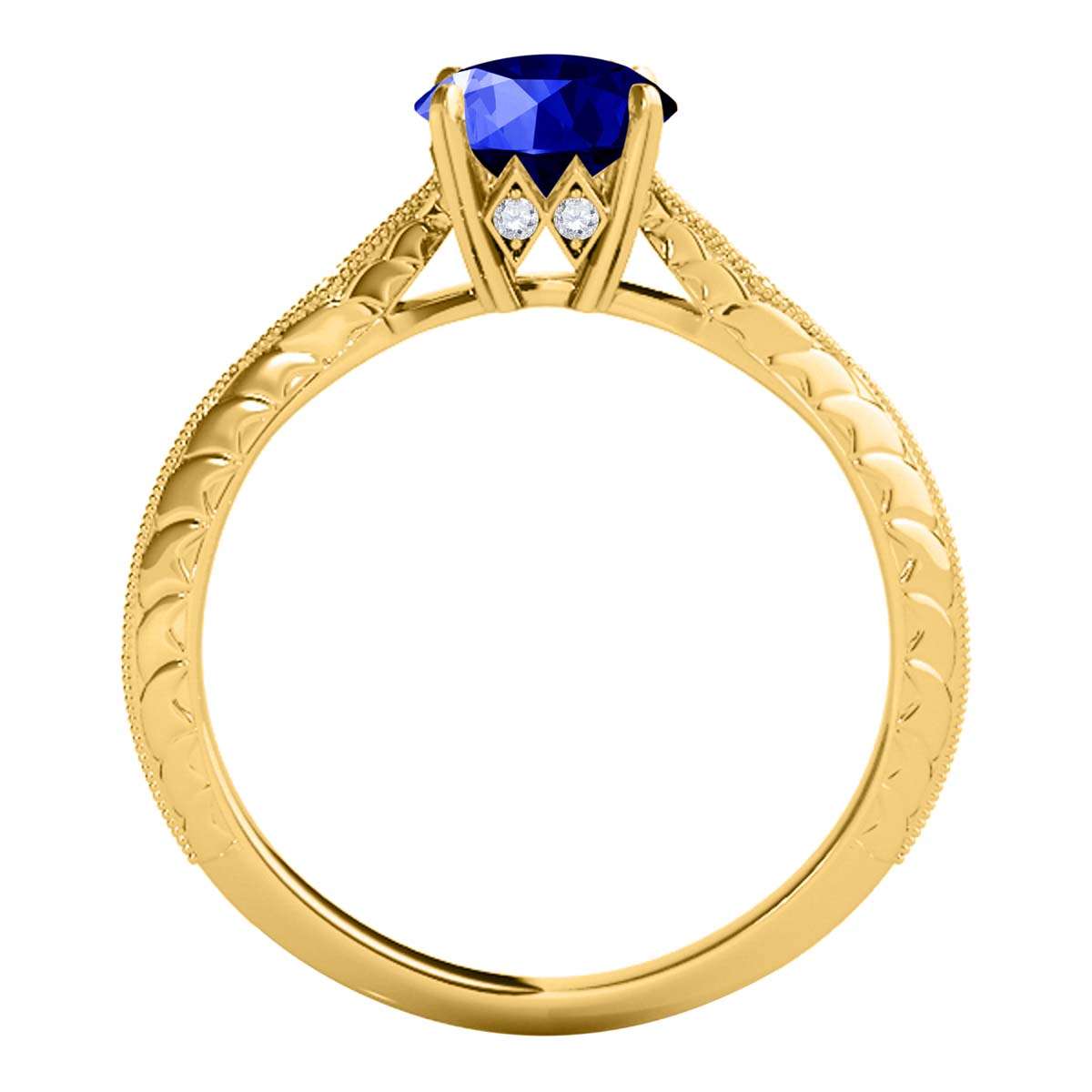 0.85 Carat Blue Tanzanite Engagement Wedding Ring In 14K Solid Rose White & Yellow Gold