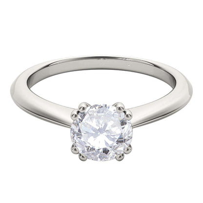 0.5 Carat Natural  Diamond Prong Set Solitaire Engagement Rings In 10K Yellow White & Rose Gold