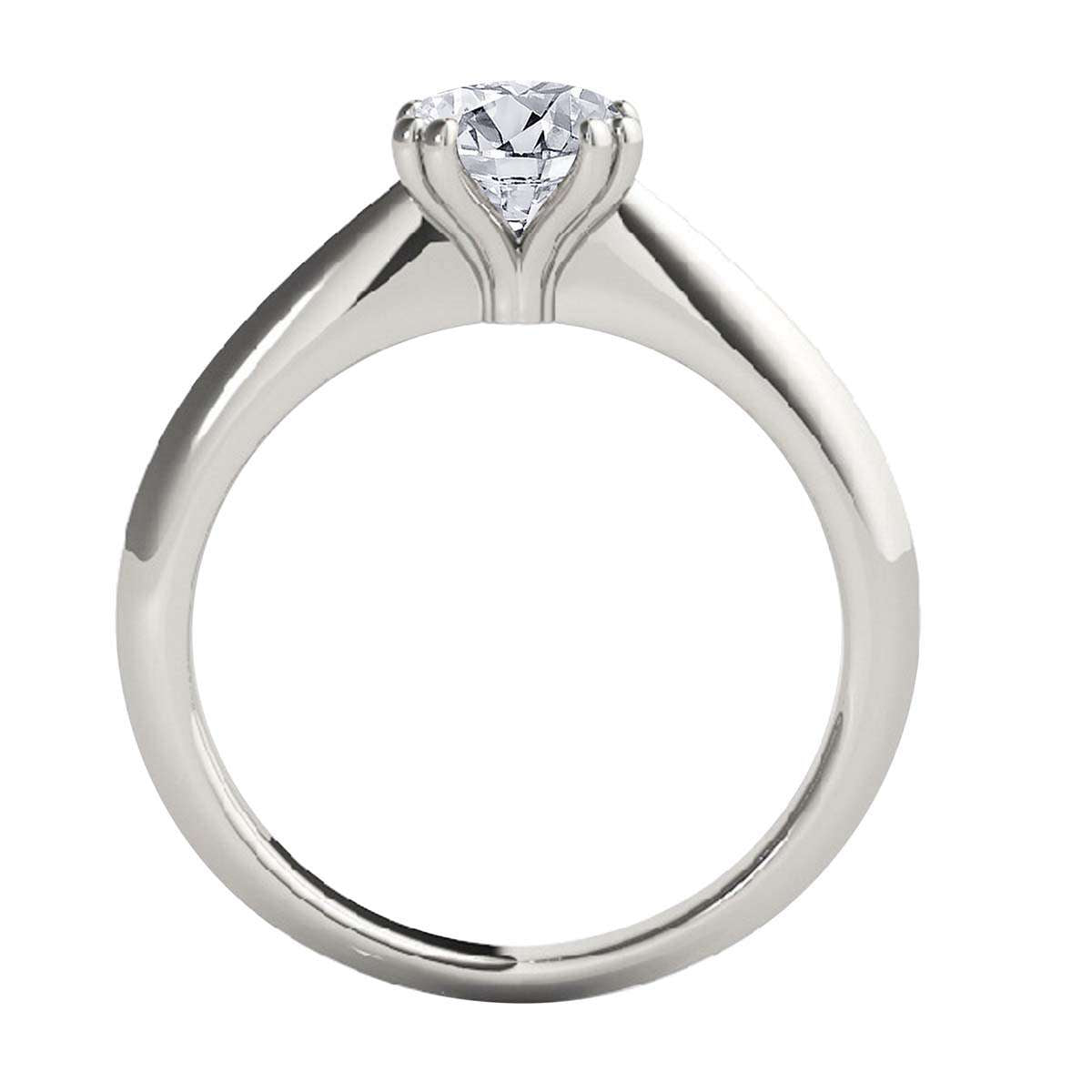 0.5 Carat Natural  Diamond Prong Set Solitaire Engagement Rings In 10K Yellow White & Rose Gold