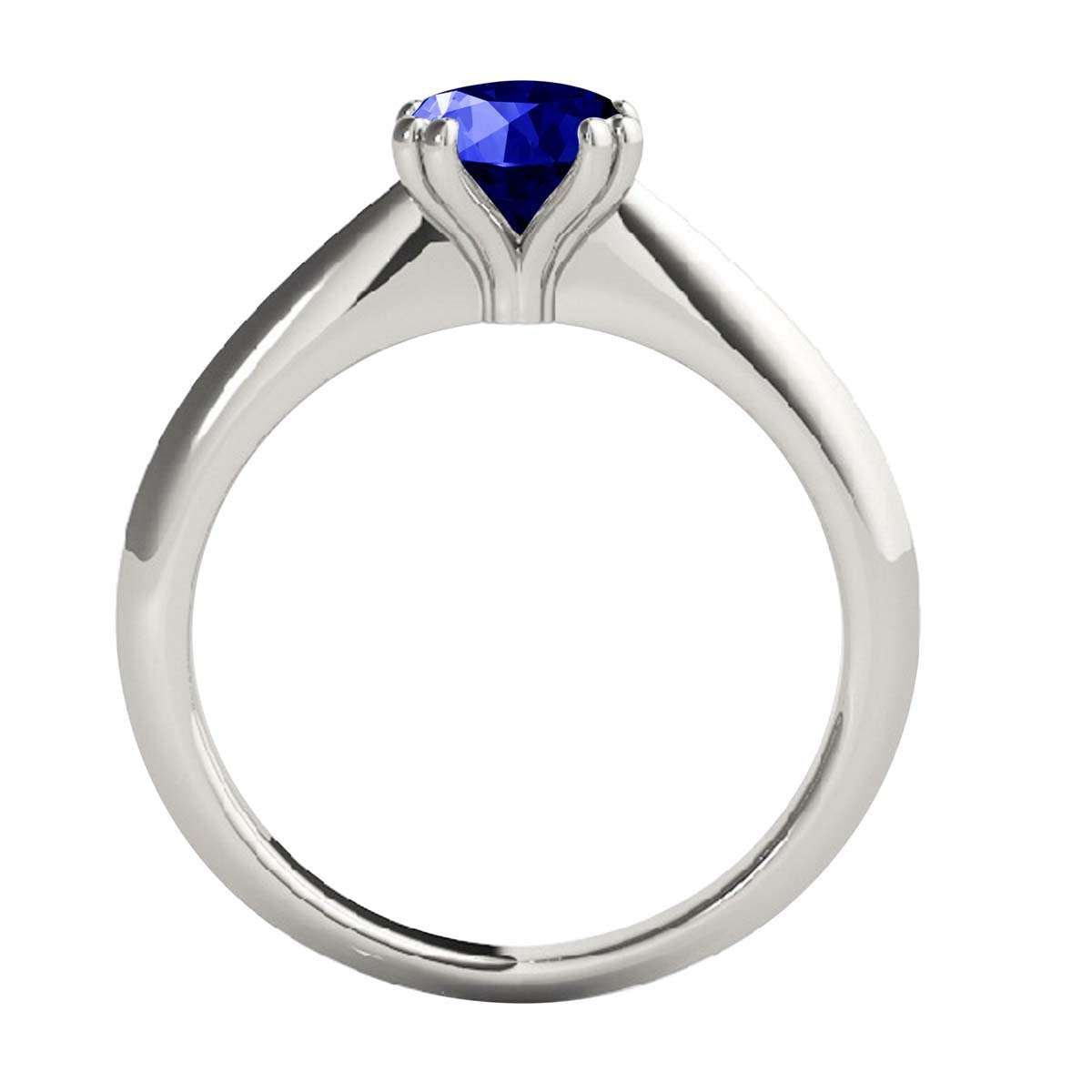 1.00 Carat Tanzanite Gemstone Solitaire Engagement Rings For Women in 10K White Rose & Yellow Gold