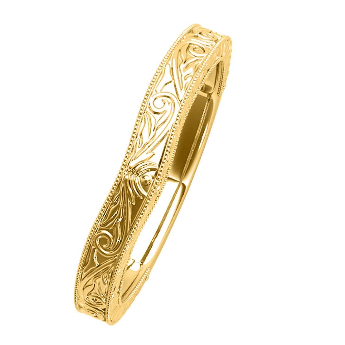 14K Solid Rose White & Yellow Gold Artisan Wedding Engagement Band For Women