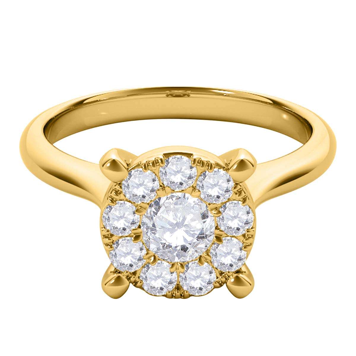 0.30 Carat Brilliant Cut Natural Diamond Engagement Wedding Rings In 10K Rose White & Yellow Gold