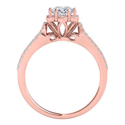 Mauli Jewels 1/2 Carat Wedding Engagement Diamond Ring prong 14K Rose Gold |