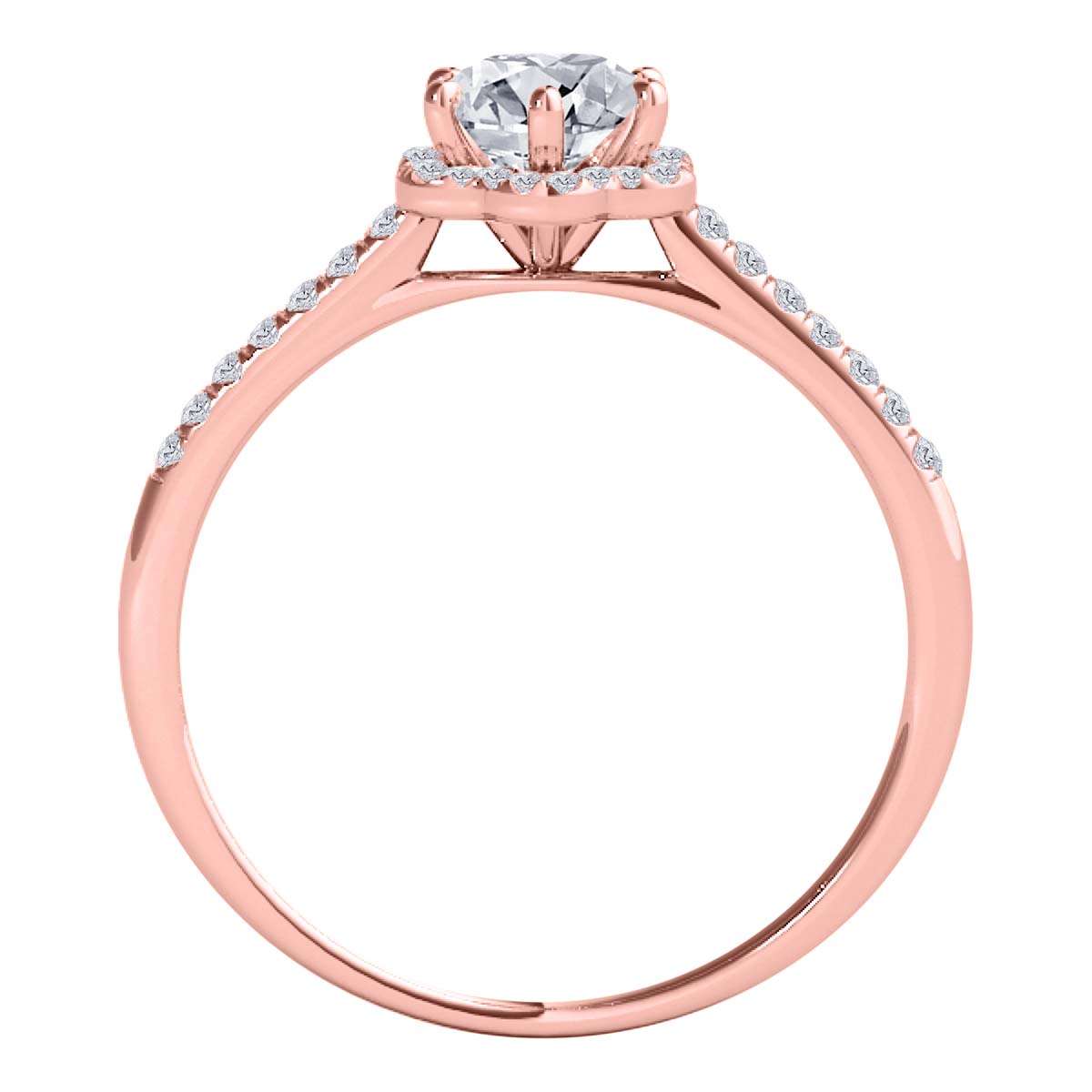 Mauli Jewels 0.52 Carat Wedding Engagement Diamond Ring prong 10K Rose Gold |