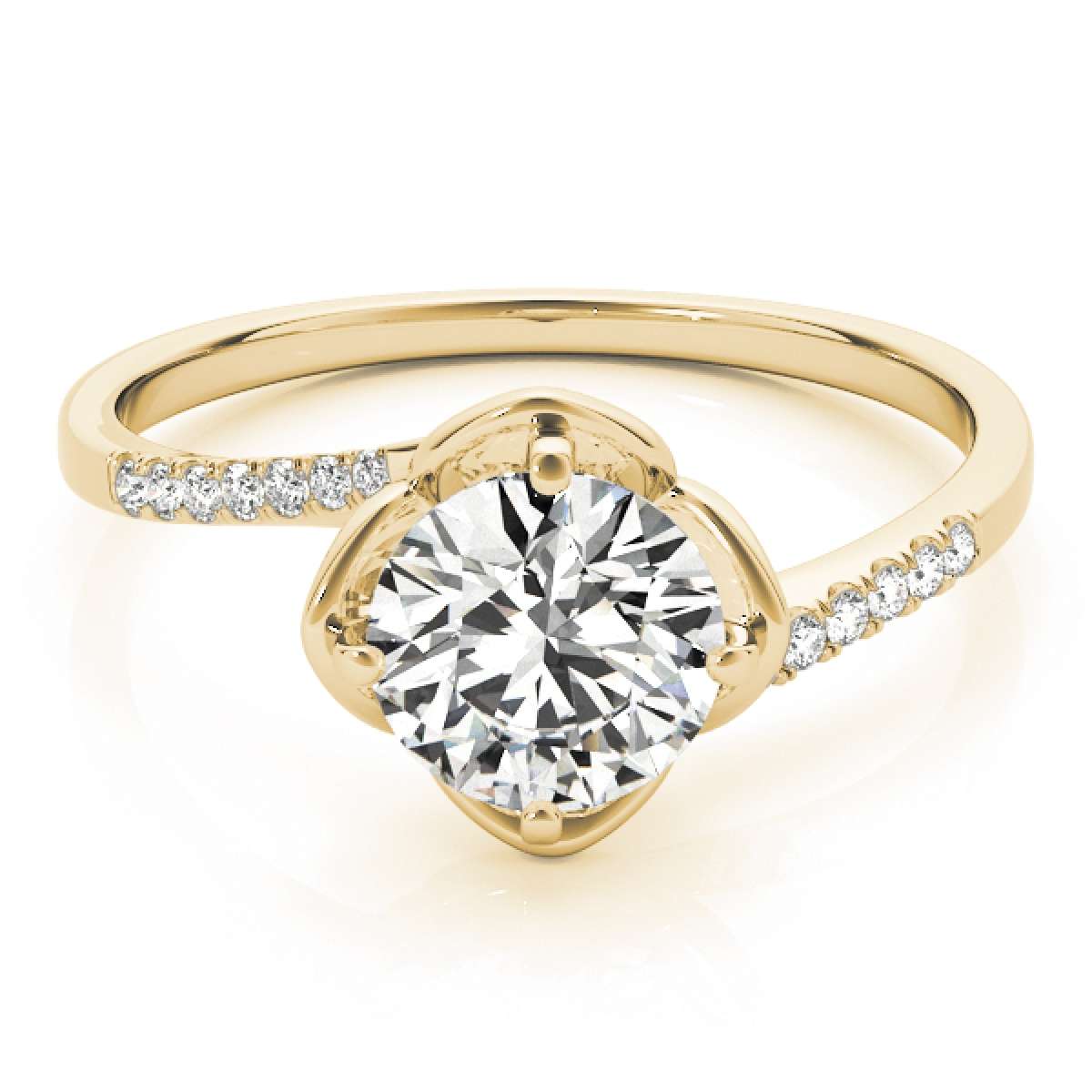 0.55 Carat Solitaire Diamond Engagement Wedding Prong Set Ring In 14K Solid Rose White & Yellow Gold