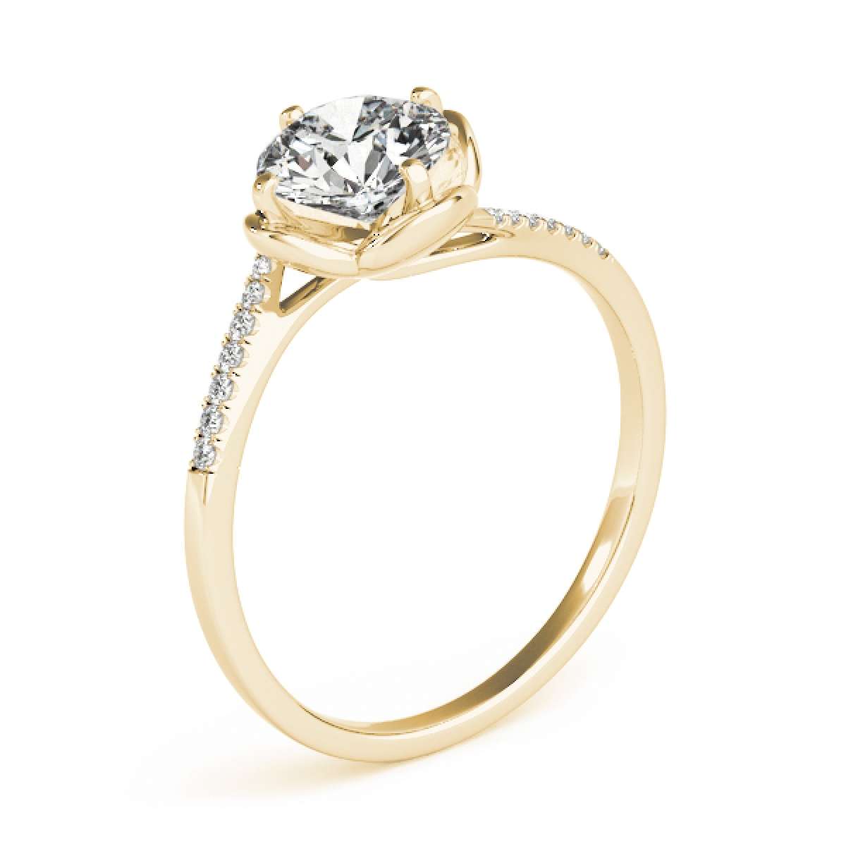 0.55 Carat Solitaire Diamond Engagement Wedding Prong Set Ring In 14K Solid Rose White & Yellow Gold