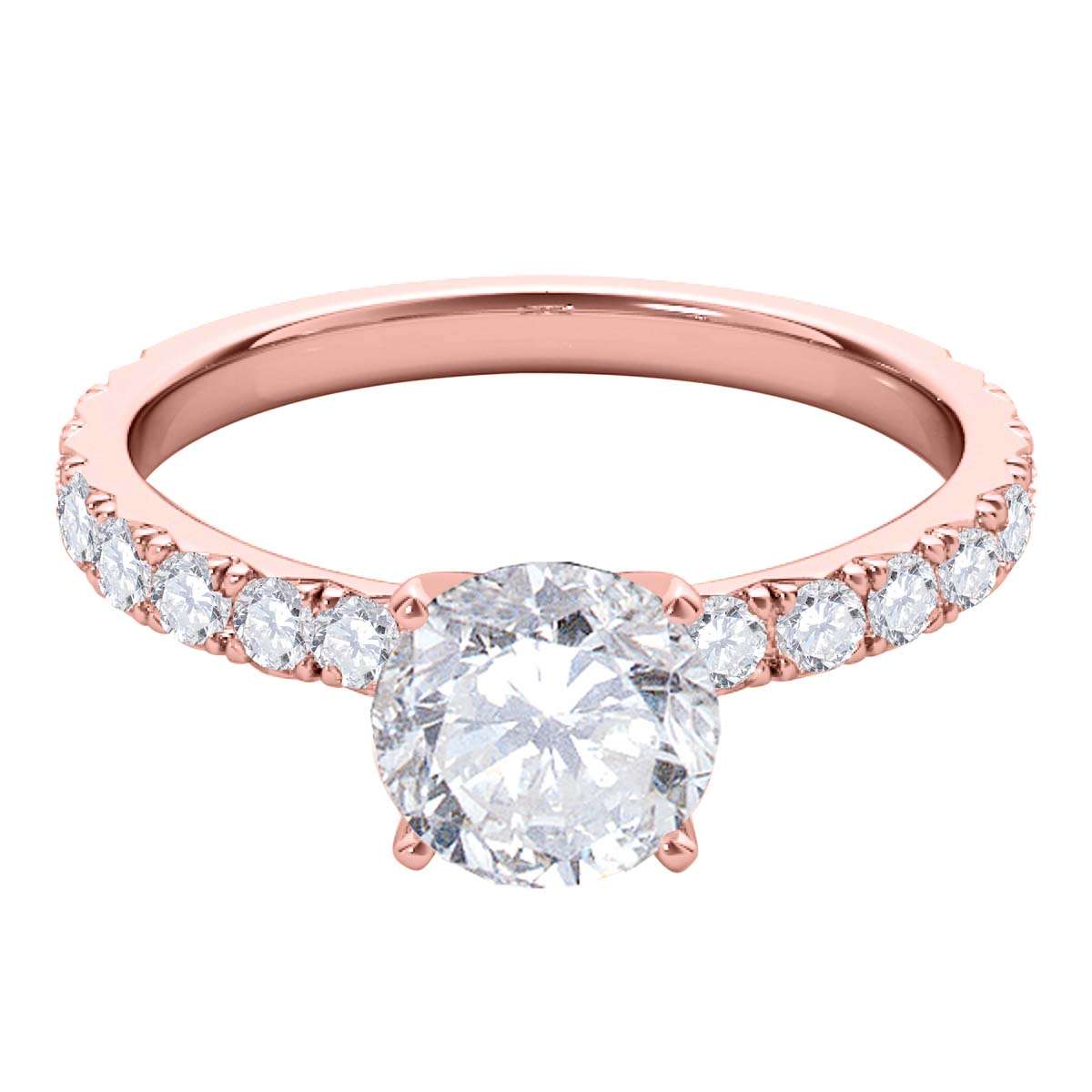 0.50 Carat Natural Diamond Engagement Wedding Solitaire Ring In 10K Rose, White & Yellow Gold