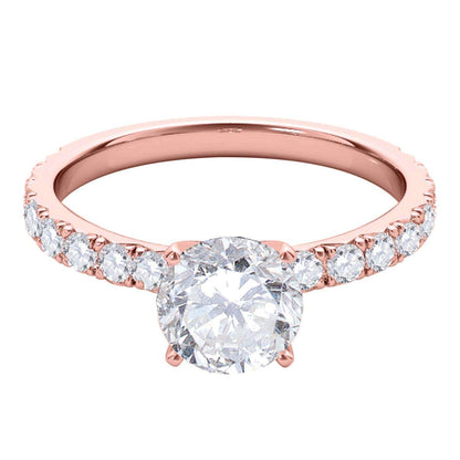 0.50 Carat Natural Diamond Engagement Wedding Solitaire Ring In 10K Rose, White & Yellow Gold