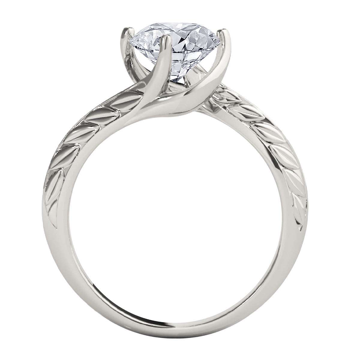 Mauli Jewels 0.35 Carat Sparkling Diamond Art Deco Solitaire Engagement Ring Prong 10K White Yellow Rose Gold