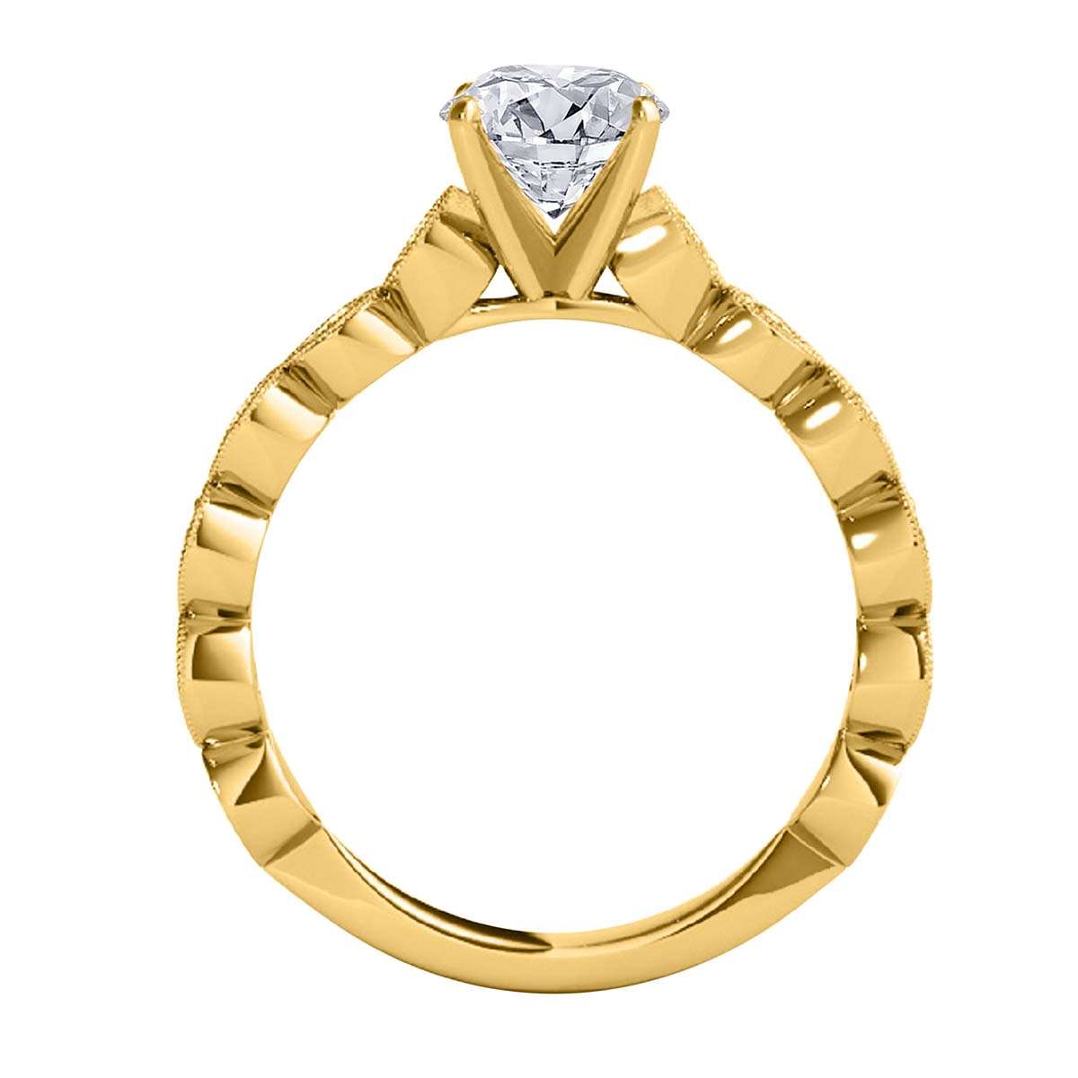 1.00 Carat Natural Diamond 14K Rose White & Yellow Gold Engagement Wedding Ring For Women