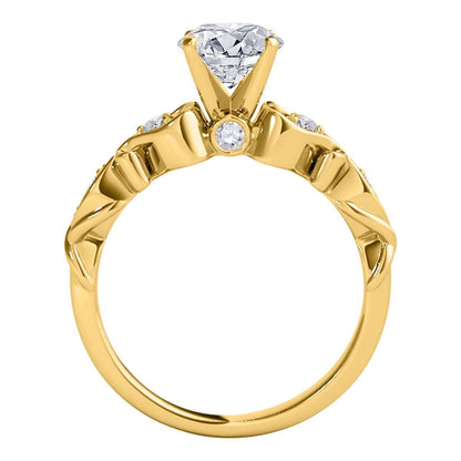 1/2 Carat Brilliant Cut Antique Diamond Engagement Wedding Ring For Women In 14K Rose White & Yellow Gold