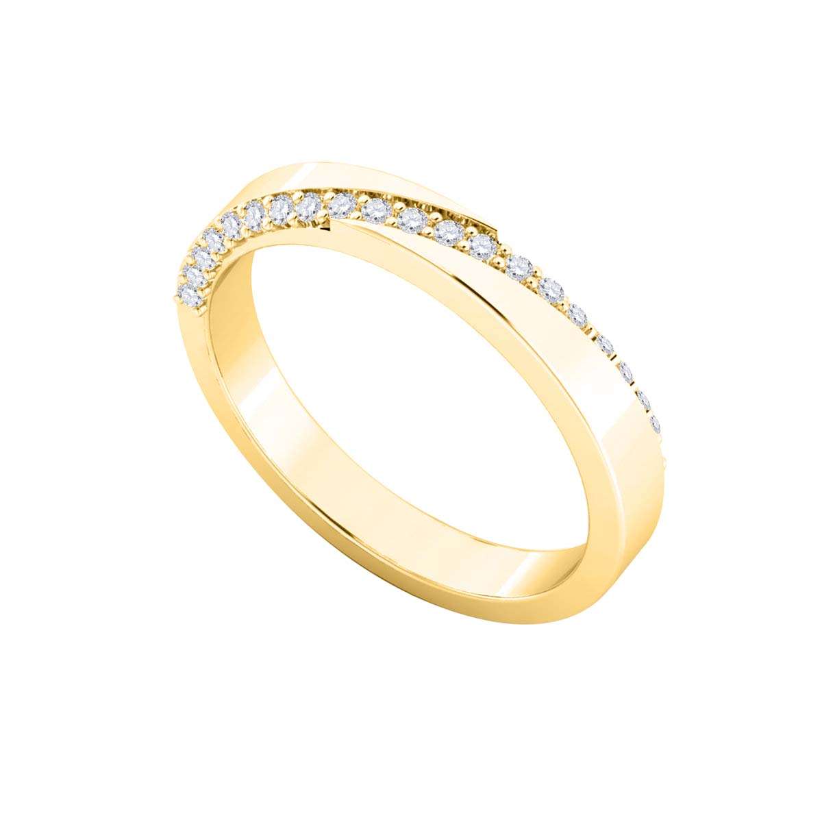 0.15 Carat Natural Diamond Wedding Band Prong-Setting 10K Rose, White & Yellow Gold