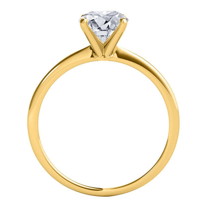 MAULI JEWELS 0.50 Carat Brilliant Cut Diamond Prong Set Classic Solitaire Ring In 10K Solid White Rose Yellow Gold,