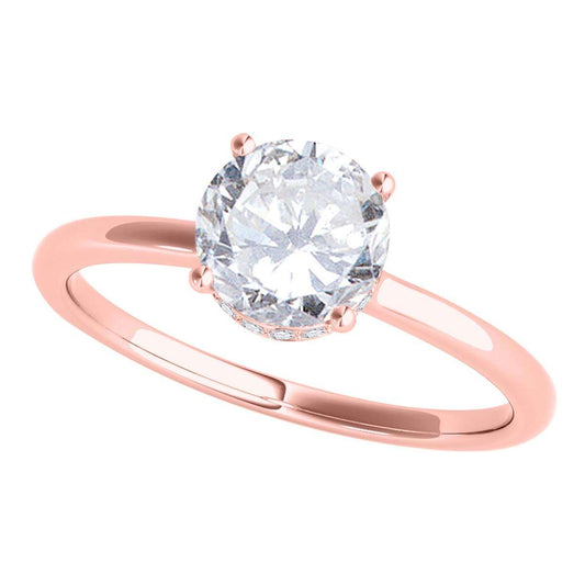 MAULI JEWELS 0.70 Carat Natural Diamond (I-J / I2-I3) Solitaire Engagement Wedding Rings In 14K White Rose Yellow Gold Mauli Jewels