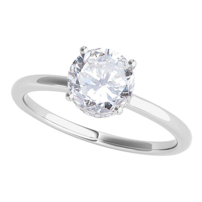 MAULI JEWELS 0.70 Carat Natural Diamond (I-J / I2-I3) Solitaire Engagement Wedding Rings In 14K White Rose Yellow Gold