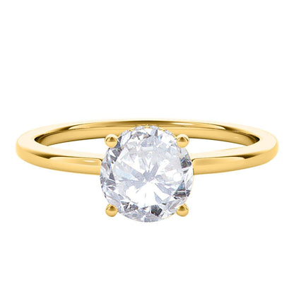 MAULI JEWELS 0.70 Carat Natural Diamond (I-J / I2-I3) Solitaire Engagement Wedding Rings In 14K White Rose Yellow Gold