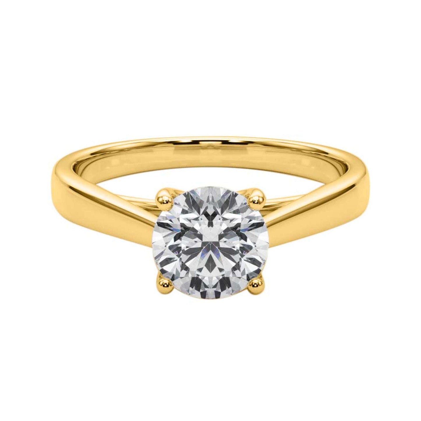 MAULI JEWELS 10K White, Rose & Yellow Gold 1.50 Carat Moissanite Diamond (G-H/ VS1) Engagement Ring