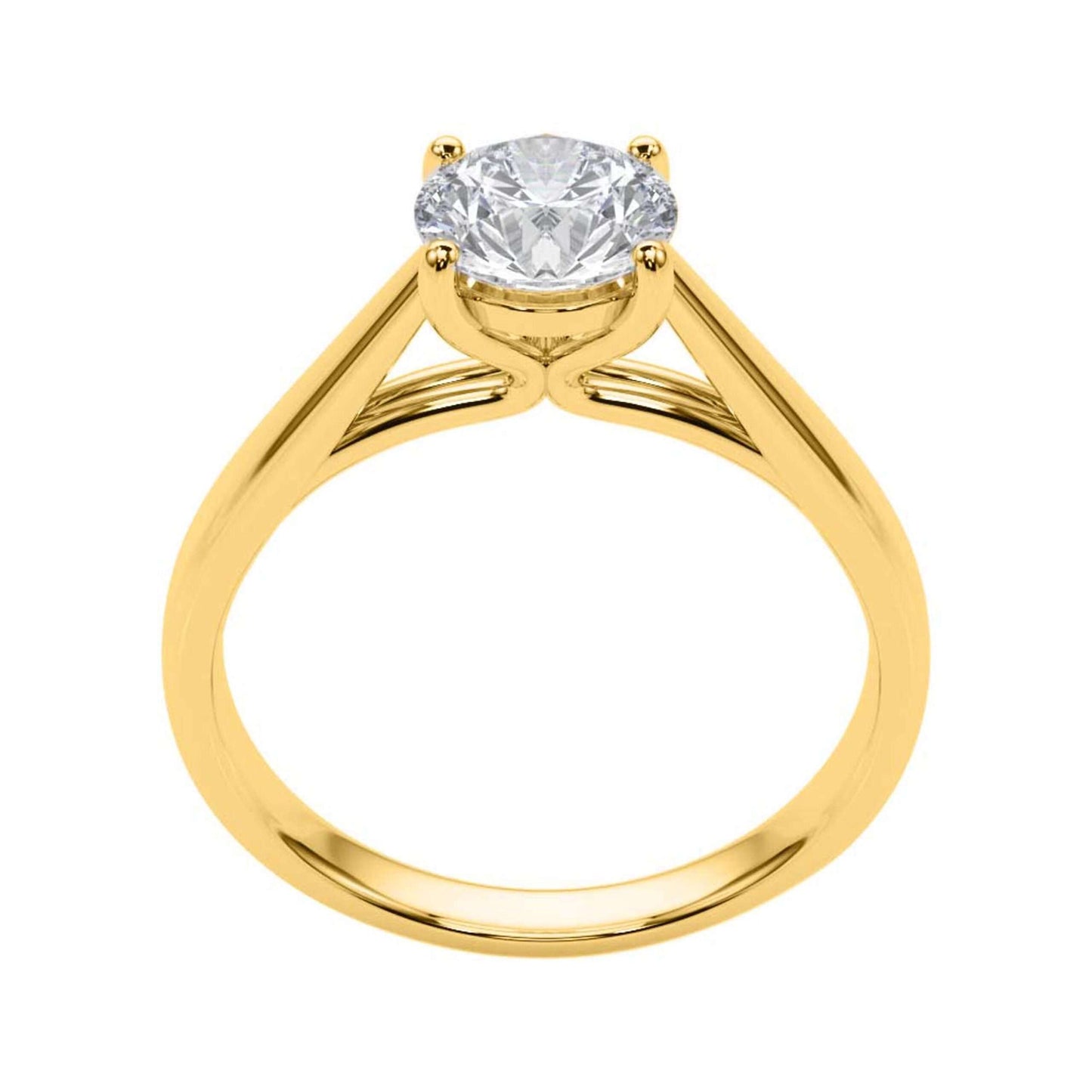 MAULI JEWELS 10K White, Rose & Yellow Gold 1.50 Carat Moissanite Diamond (G-H/ VS1) Engagement Ring