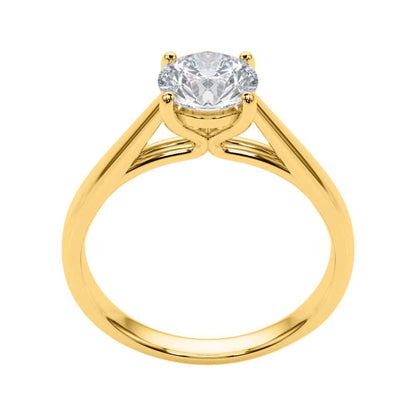 MAULI JEWELS 10K White, Rose & Yellow Gold 1.50 Carat Moissanite Diamond (G-H/ VS1) Engagement Ring