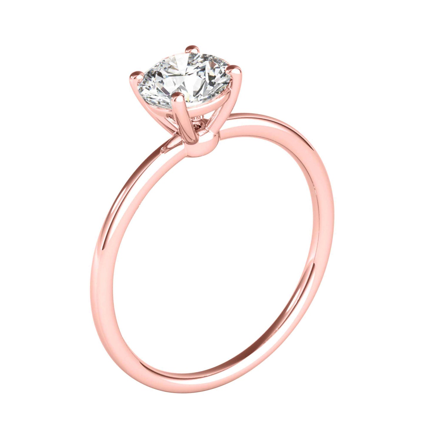 MAULI JEWELS 1.50 Carat Moissanite Diamond Engagement Ring In 14K Solid Rose White Yellow Gold