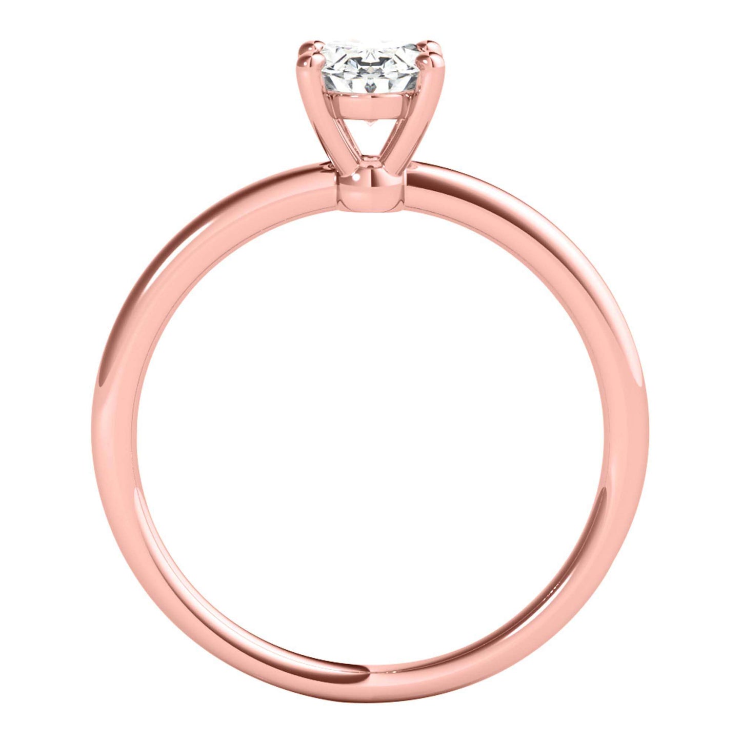 MAULI JEWELS 10K Gold 2.00 Carat Oval Moissanite (G-H/ VS1) Solitaire Engagement Rings In Rose White & Yellow Gold