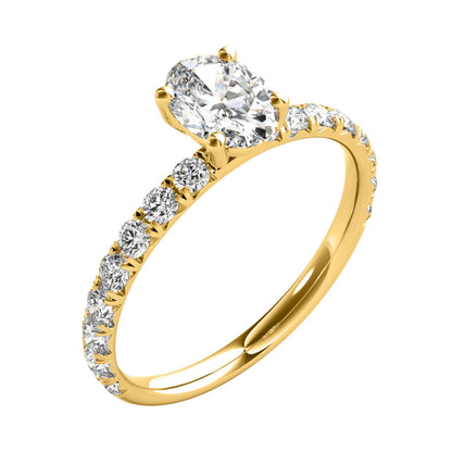 MAULI JEWELS 10K Rose White Yellow Gold 1.55 Carat Natural Diamond Moissanite Engagement Rings