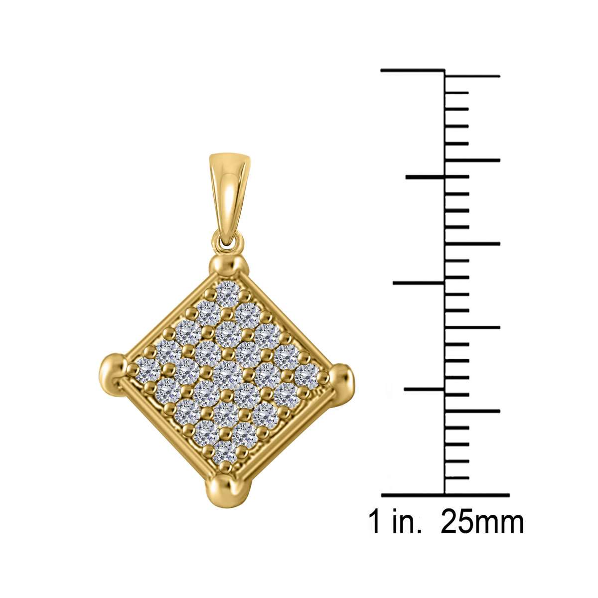 1.00 Carat Natural Diamond ( I-J/ I1-I2 ) Necklace Pendant For Women In 10K Rose White & Yellow Gold With 18" Box Chain