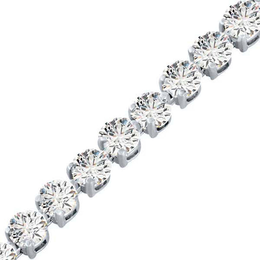 Mauli Jewels 7.00 Carat Lab Grown Diamond Tennis Bracelet for Women, 14K Gold 7 Inch, 3-Prong Luxury Jewelry Collection FG VS1-VS2
