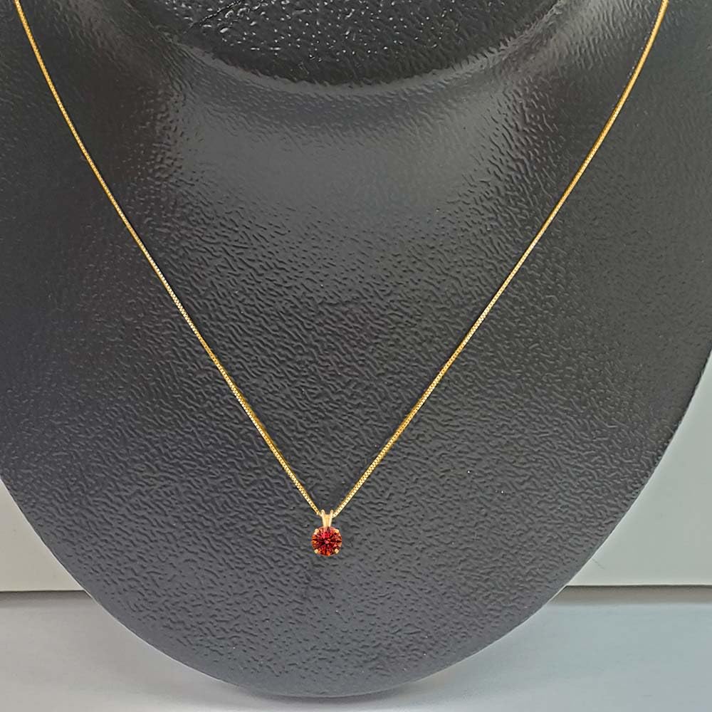 MauliJewels 2.00ct Watermelon Moissanite 14k Yellow Gold Solitaire Pendant with Gold  Silver Chain Mauli Jewels