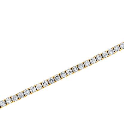 4.00 Carat Natural Round White Diamond Tennis Bracelet for Women/Girls in 14K Solid Gold Mauli Jewels