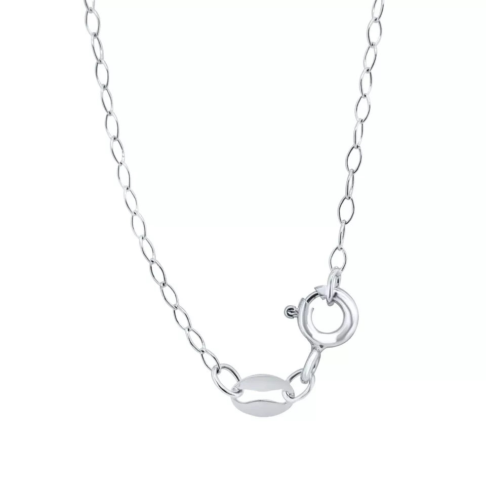 Solid 925 Sterling Silver 0.05 ct Real Round Diamond Women's Heart Pendant