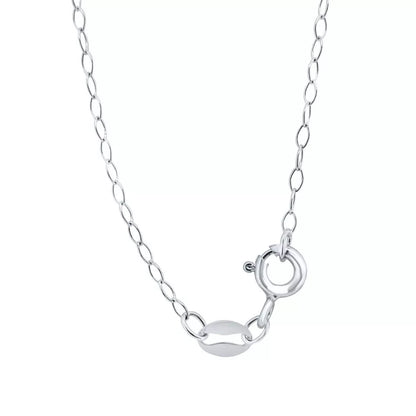 Solid 925 Sterling Silver 0.05 ct Real Round Diamond Women's Heart Pendant