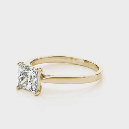 0.50 Carat Pear-Cut Lab-Grown Diamond Ring in 10K White, Rose, and Yellow Gold – Elegant Sparkle for Women